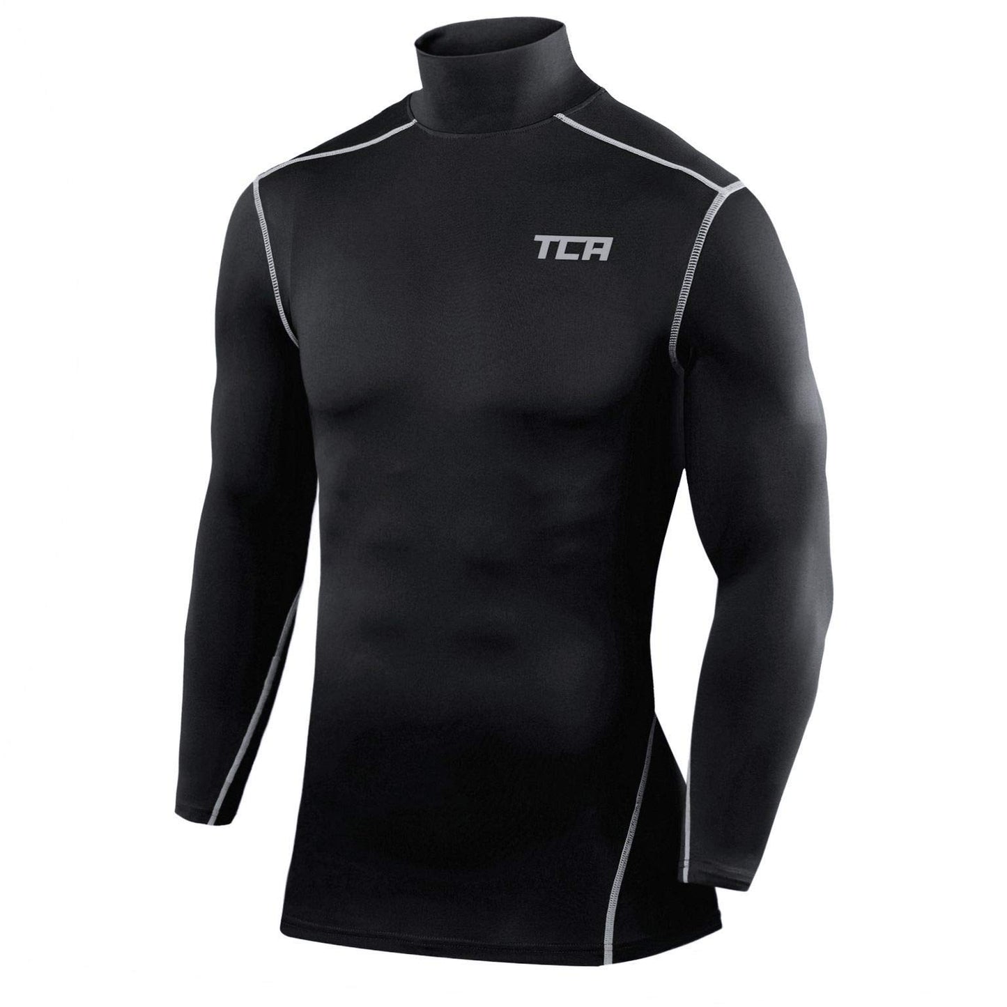 TCA Boys' Pro Performance Compression Base Layer Long Sleeve Top - Mock Neck