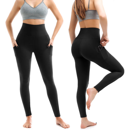 Leafigure 2-Pack High Waist Gym Leggings with Pockets for Women