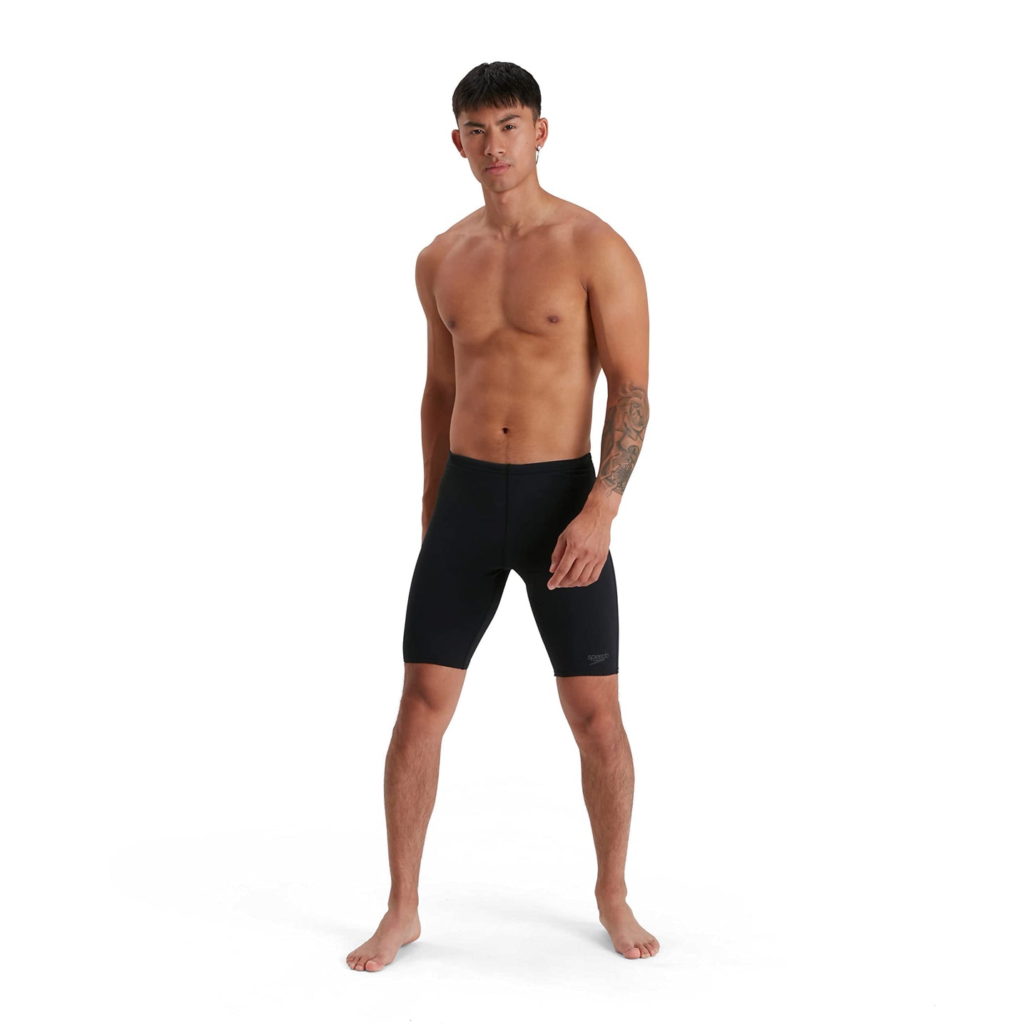 Speedo Men's ECO Endurance + Jammer Swimming Trunks, Chlorine Resistance, Recycled Fabric, Comfort Fit, Swim Training, Fitness, Black, 30