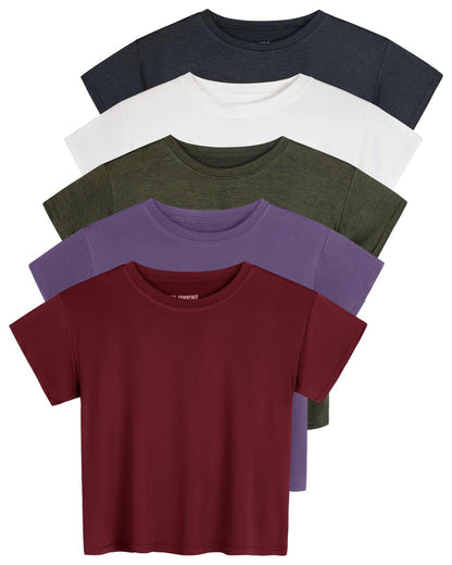 Real Essentials 5 Pack: Women's Dry Fit Crop Top