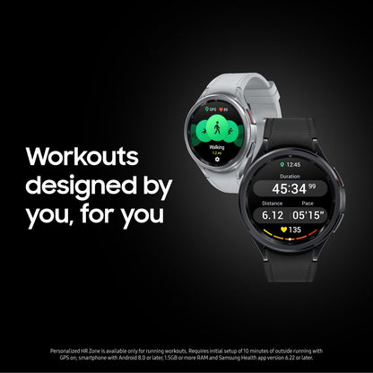 SAMSUNG Galaxy Watch 6 Classic 47mm Bluetooth Smartwatch, Rotating Bezel, Fitness Tracker, Personalized HR Zones, Advanced Sleep Coaching, US Version, Black (Renewed)