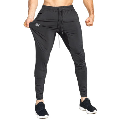 BROKIG Mens Stretch Running Tracksuit Bottoms