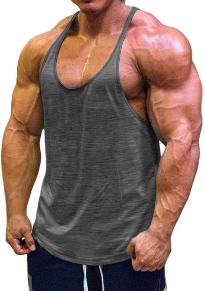 Muscle Cmdr Men's Bodybuilding Stringer Tank Tops 1 or 3 Pack