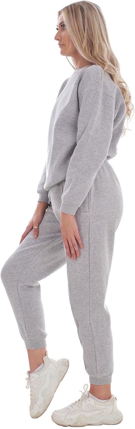 Ladies Plain Tracksuit Round Neck