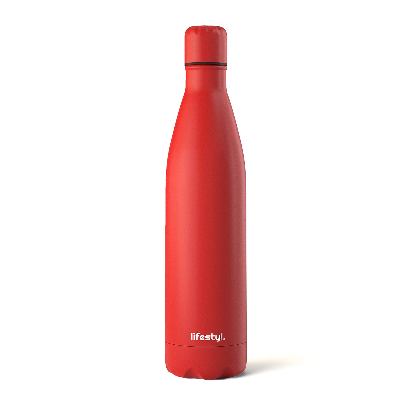 Lifestyl Stainless Steel Water Bottle | 24 Hrs Cold & 12 Hrs Hot| Thermoshield Technology Vacuum Insulated Metal Water Bottles, Leak-Proof Drinks Bottle for Gym, Yoga, Cycling (350 ml,Red)