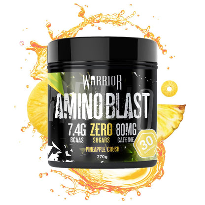 Warrior Amino Blast 270g – BCAA Powder – Branched Chain Amino Acids Supplement, Intra Workout & Recovery, Energy Drink – 30 Servings (Strawberry Kiwi)