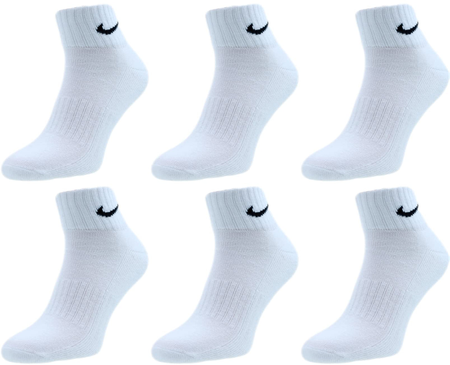 Nike Men's Everyday Cushioned Crew Training Socks (6 Pairs), 100 white.