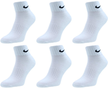 Nike Men's Everyday Cushioned Crew Training Socks (6 Pairs), 100 white.