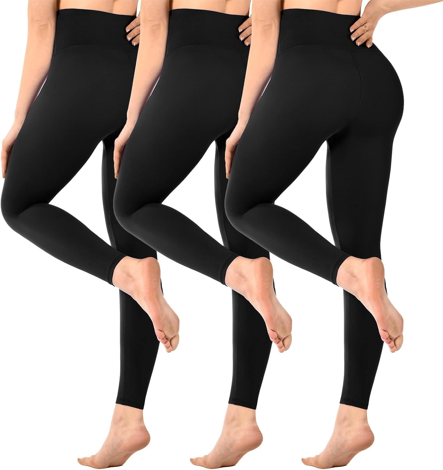 SINOPHANT Pack of 3 Women's High Waist Leggings
