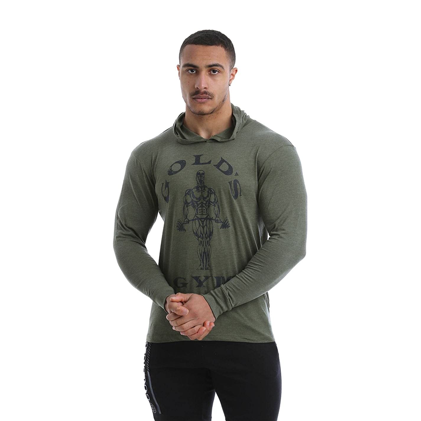 Gold's Gym Men's Workout Training Hooded Long Sleeve Sweat Top