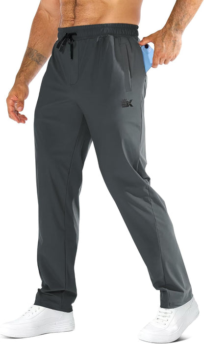 BROKIG Mens Dry Gym Tracksuit Bottoms