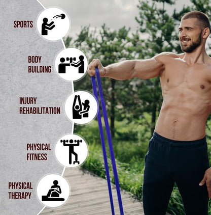 Exercise Bands Resistance Bands for Working Out, Set of 5 Bands