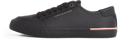 Tommy Hilfiger Men’s Core Corporate Leather Low Top Vulcanised Trainers