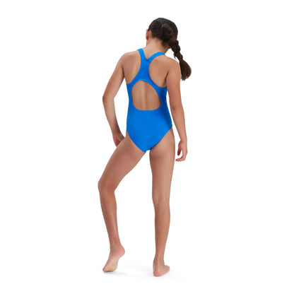 Speedo Girl's Eco Endurance+ Medalist Swimsuit | Chlorine Resistance | Recycled Fabric | Comfort Fit | Swimming Lessons | Swim Holiday Swimsuit (Pack of 1)