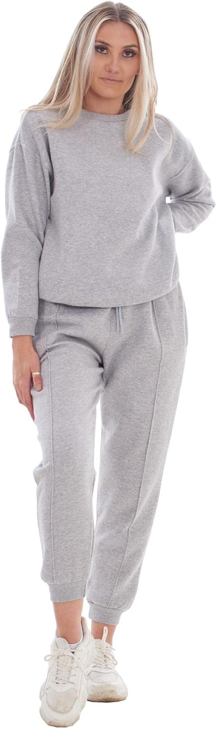 Ladies Plain Tracksuit Round Neck