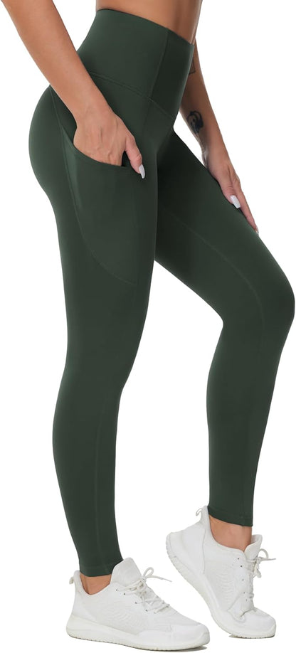 THE GYM PEOPLE Thick High Waist Yoga Pants with Pockets