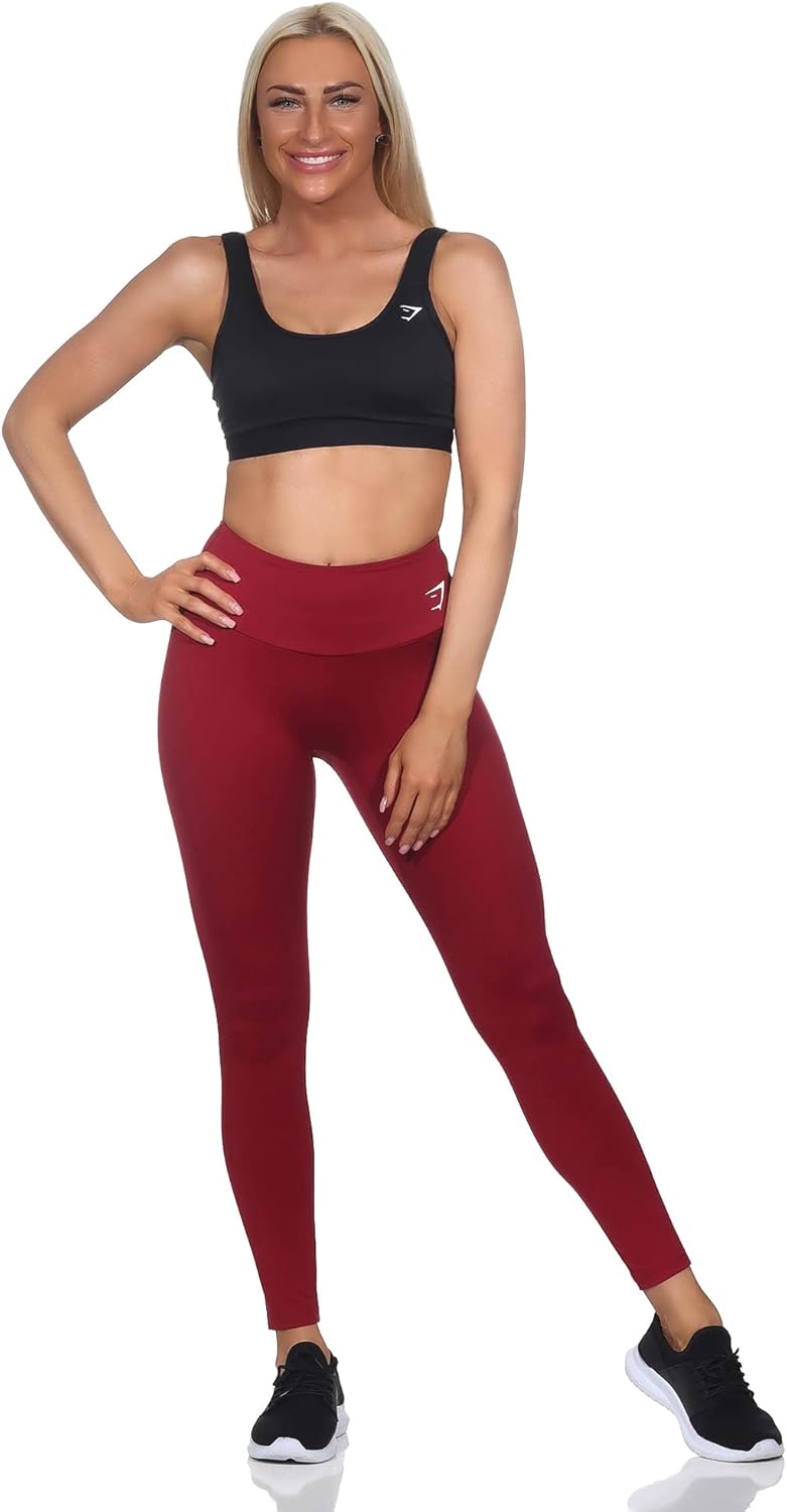 GYMSHARK Women´s Training Leggings Colour: Burgundy; Size: XS
