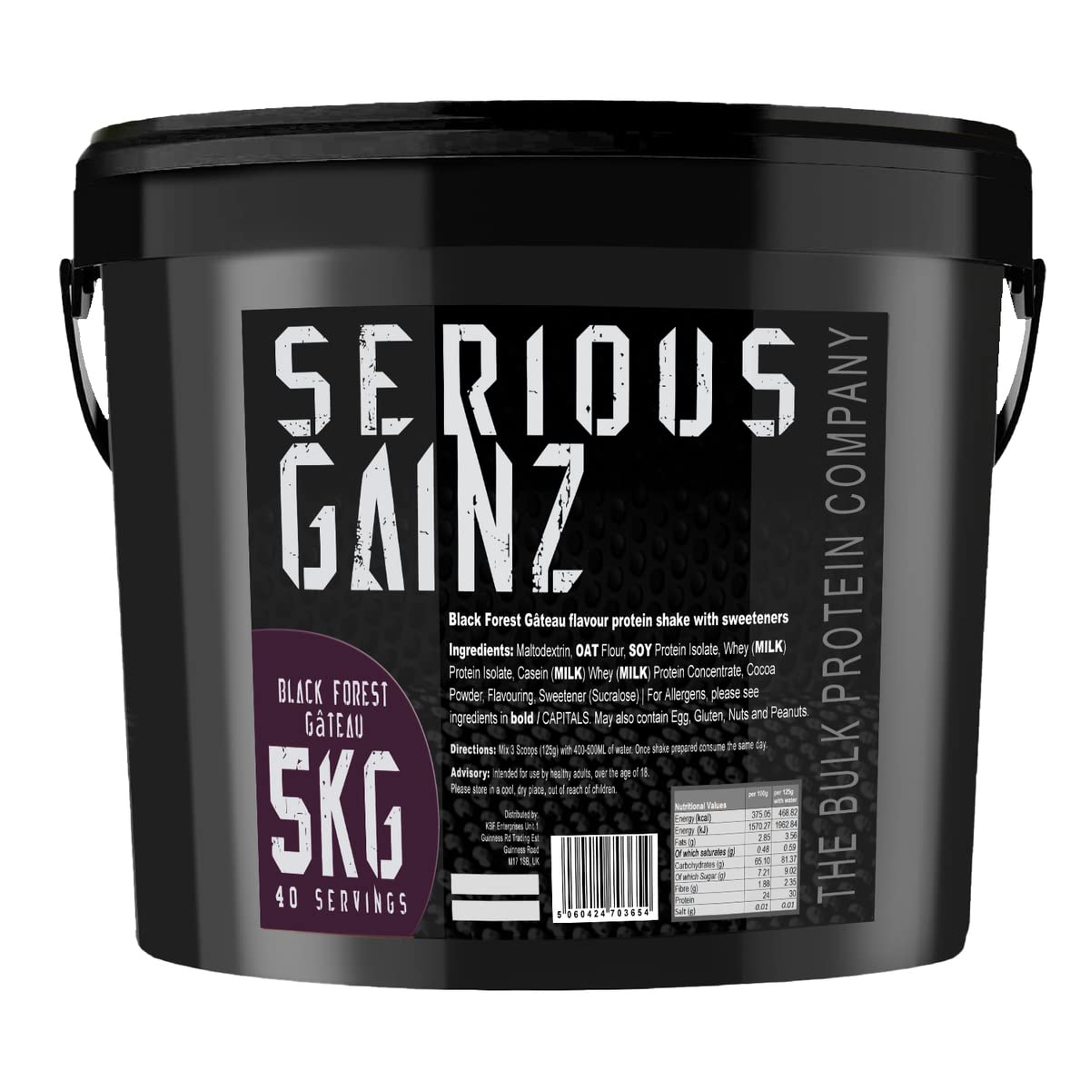 The Bulk Protein Company, SERIOUS GAINZ - Whey Protein Powder - Weight Gain, Mass Gainer - 30g Protein Powders (Strawberry, 5kg)