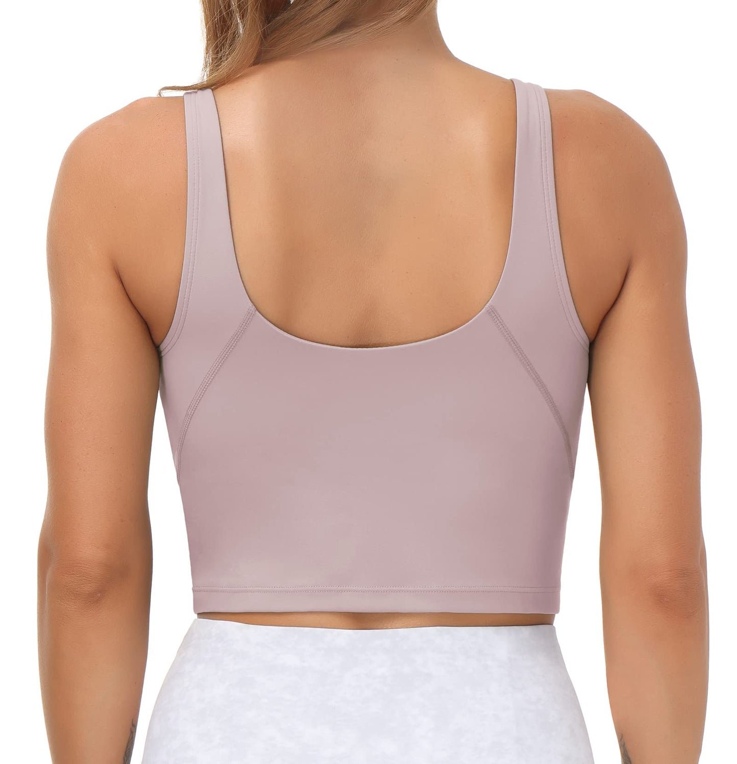 THE GYM PEOPLE Womens' Sports Bra Longline Wirefree Padded with Medium Support