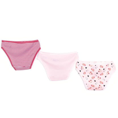 HelloBaby Girls' Cotton Vests – Pink 3-Pack