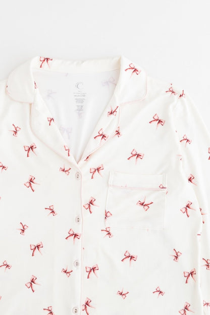 Cozy Crew Club Adult Rosy Ribbon Pyjama Set