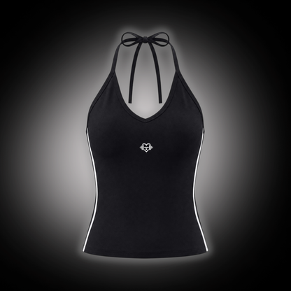 Halter Neck Performance Crop Tank Top