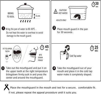 Football Mouth Guard Adult Youth Sports Mouthguard with Strap 4 Pack Multisport