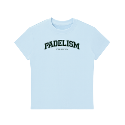 Light blue Padelism Wellness Club logo T-shirt, short-sleeve