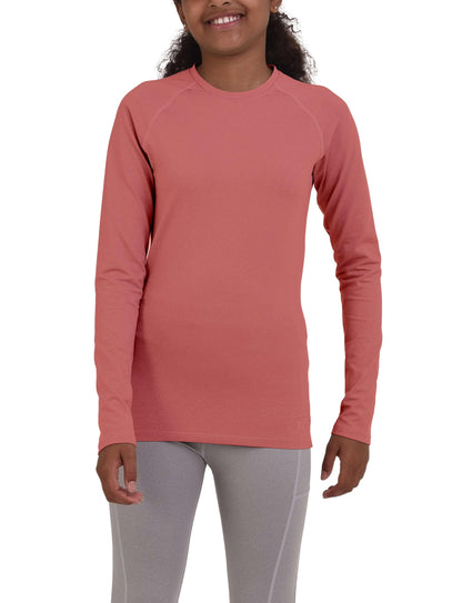 TCA Girls' SuperThermal Long Sleeve Performance Base Layer Running Training Top