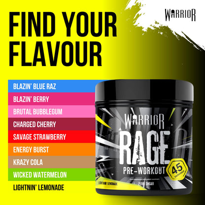 Warrior Rage Pre Workout Powder 392g
