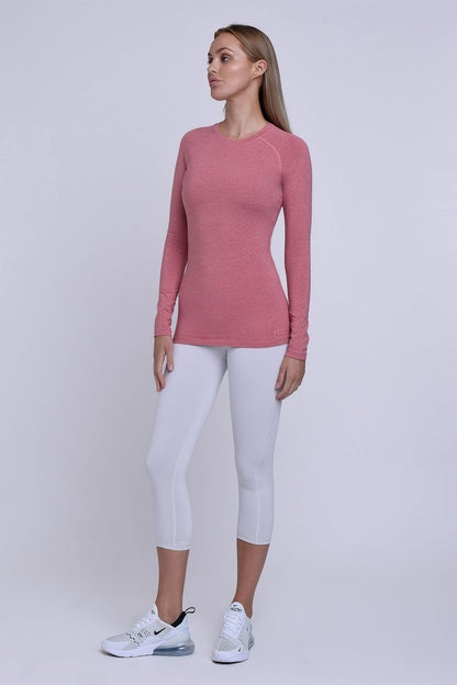 TCA Super Thermal Long Sleeve Women Running, Ski Base Layer - Compression Shirts Woman, Workout Tops for Women