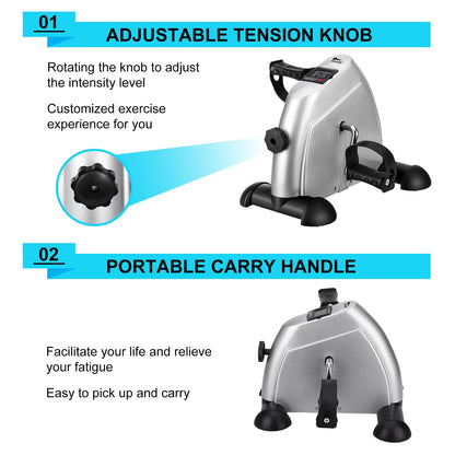 Mini Exercise Bike Portable Home Pedal Exerciser Gym Fitness Leg Arm