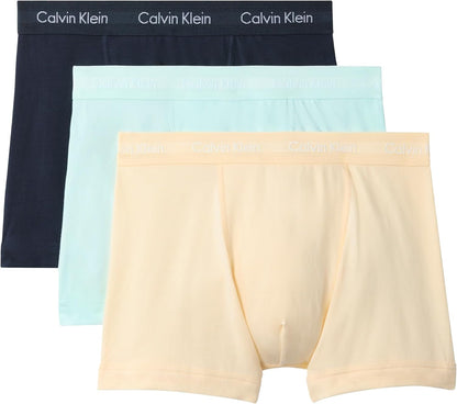 Calvin Klein Men’s 3 Pack Trunks with Logo Waistband