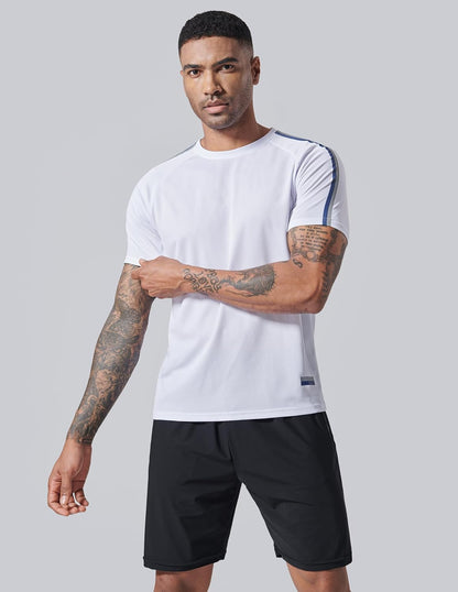 Liberty Imports 5 Pack Men’s Active Quick Dry Crew Neck T Shirts | Athletic Running Gym Workout Short Sleeve Tee Tops Bulk