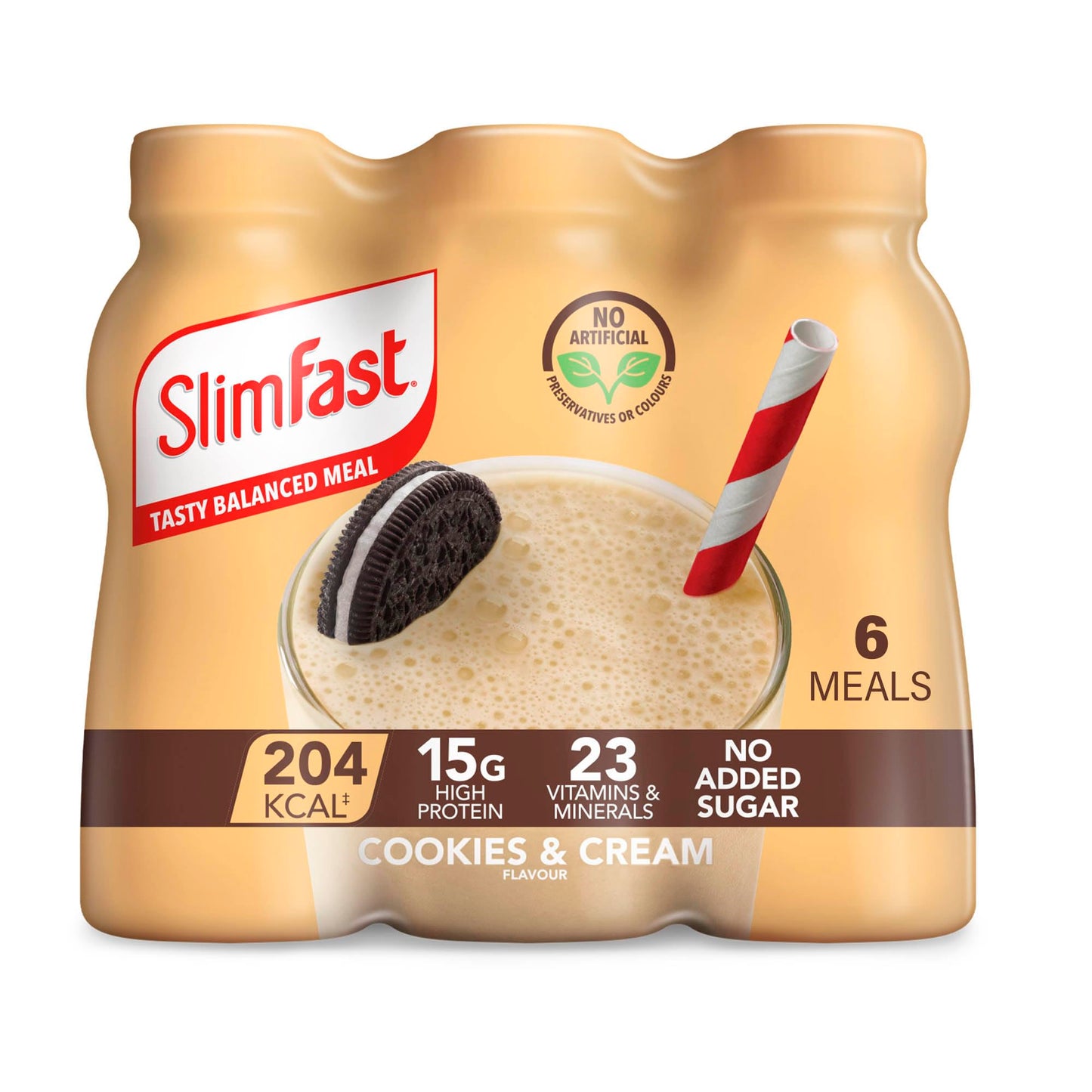 SlimFast Ready To Drink Chocolate Flavour Shake, 6 x 325ml