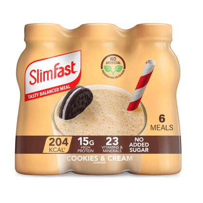 SlimFast Ready To Drink Chocolate Flavour Shake, 6 x 325ml