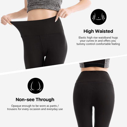 SINOPHANT High Waisted Leggings for Women, Buttery Soft Elastic Opaque Tummy Control Leggings, Plus Size Workout Gym Yoga