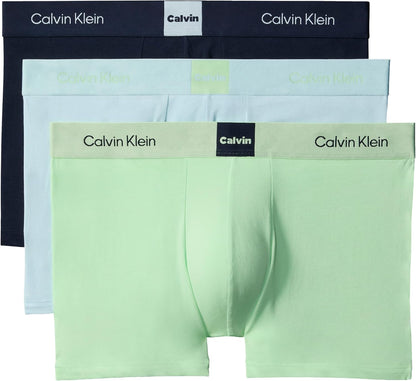 Calvin Klein Men’s 3 Pack Trunks with Logo Waistband