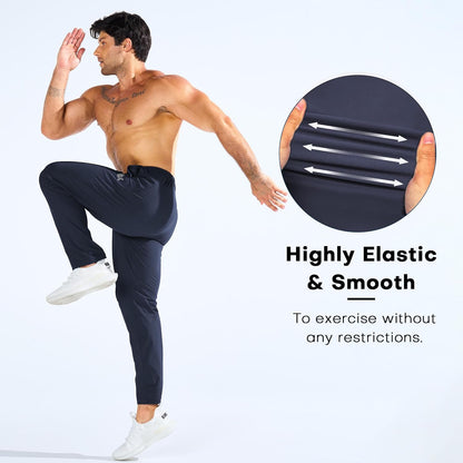 BROKIG Mens Dry Gym Tracksuit Bottoms