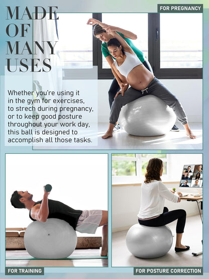 PhysKcal Gym Ball 55-85cm Exercise Swiss Ball