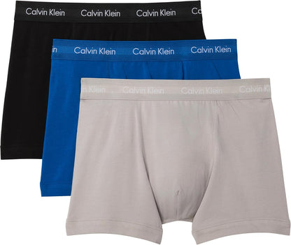 Calvin Klein Men’s 3 Pack Trunks with Logo Waistband