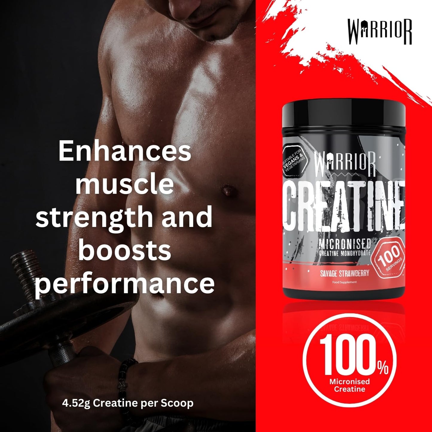 Warrior Creatine Monohydrate Powder 300g