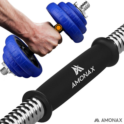 Amonax 20kg 30kg Cast Iron Adjustable Dumbbells Weight Set, Barbell Set Men Women, Strength Training Equipment Home Gym Fitness, Dumbell Pair Hand Weight, Bar Bells Free Weights for Weight Lifting