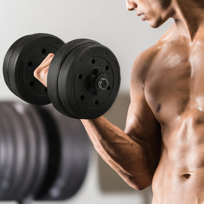 Yaheetech 30KG/25KG/20KG/15KG Adjustable Dumbbells