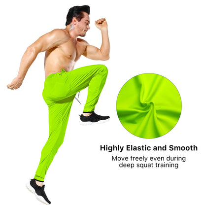 BROKIG Mens Stretch Running Tracksuit Bottoms