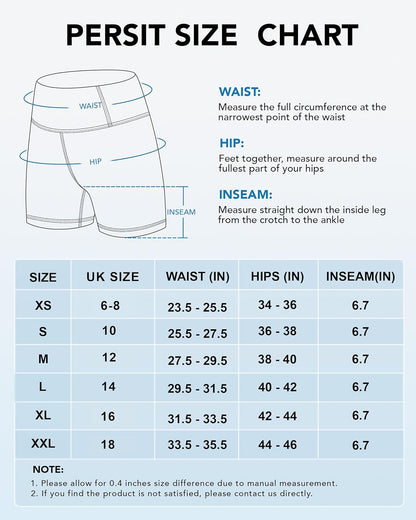 PERSIT High Waisted Women's Yoga Shorts with Pocket