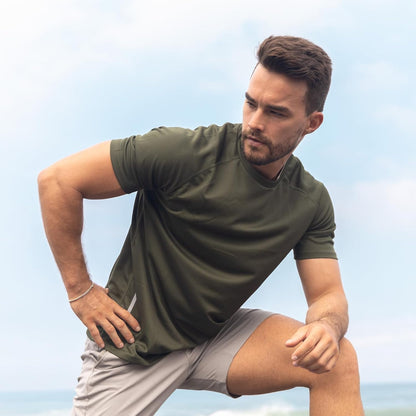 ZENGVEE 3 Pack Gym Shirts Men