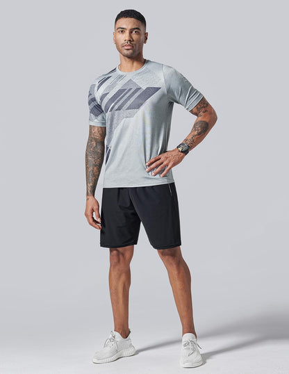 Liberty Imports 5 Pack Men’s Active Quick Dry Crew Neck T Shirts | Athletic Running Gym Workout Short Sleeve Tee Tops Bulk