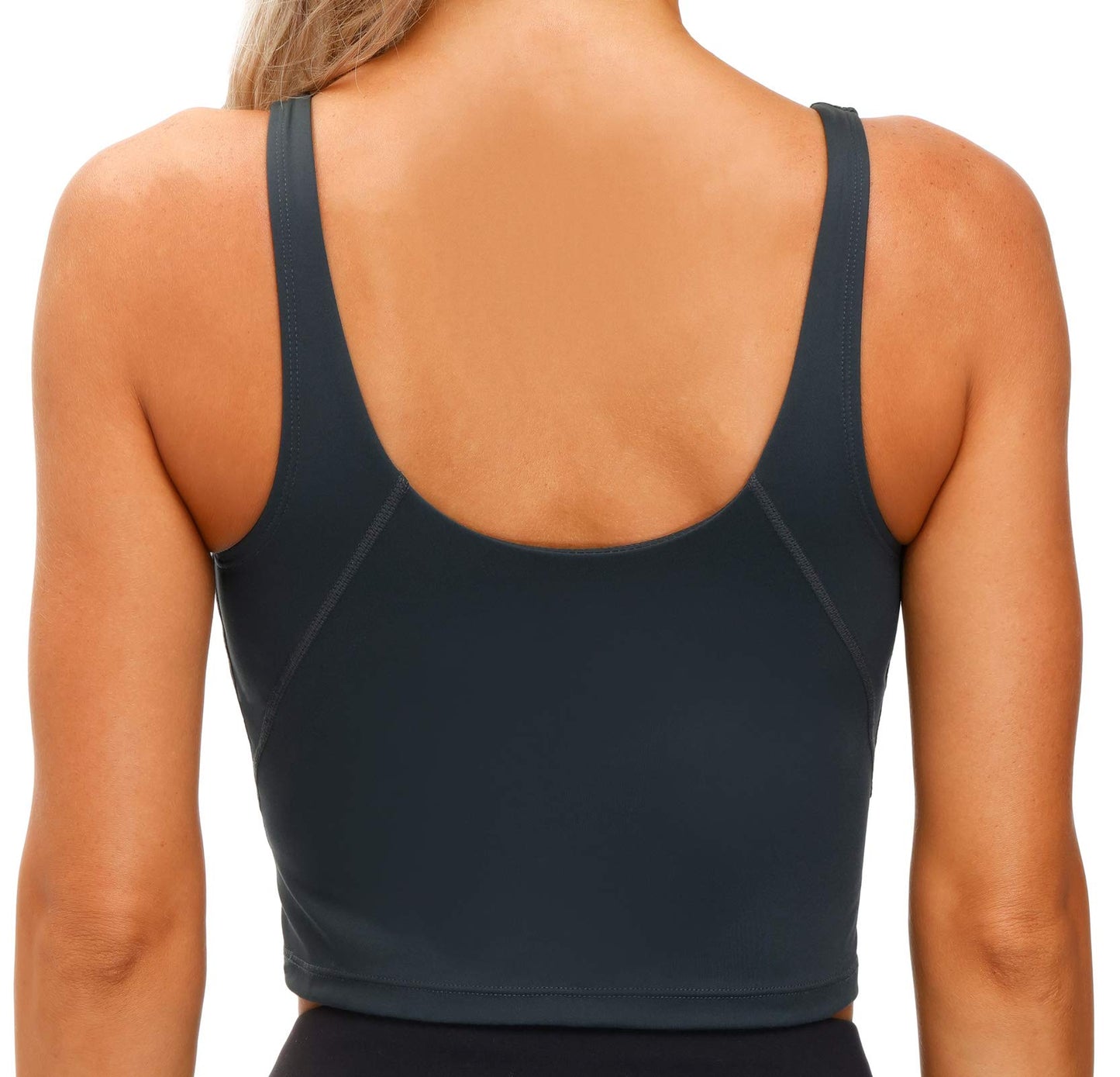 THE GYM PEOPLE Womens' Sports Bra Longline Wirefree Padded with Medium Support