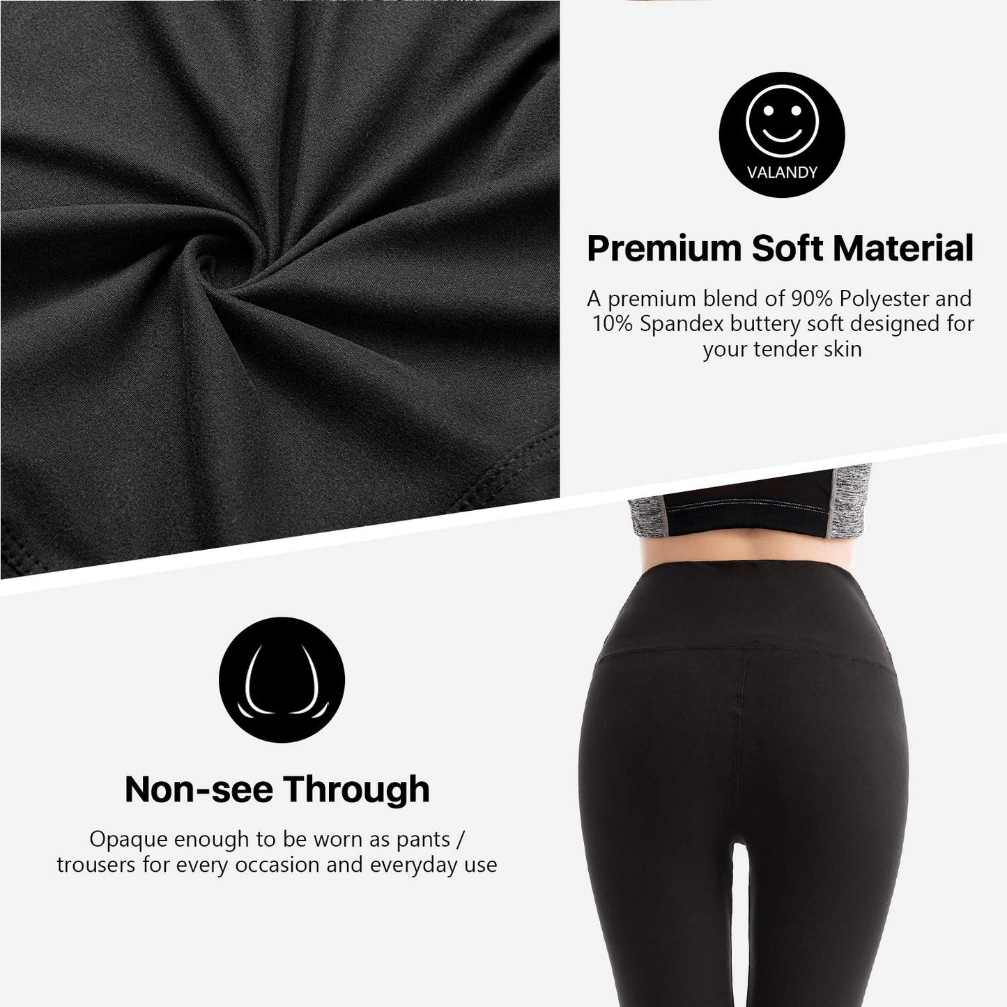 SINOPHANT High Waisted Leggings for Women, Buttery Soft Elastic Opaque Tummy Control Leggings, Plus Size Workout Gym Yoga